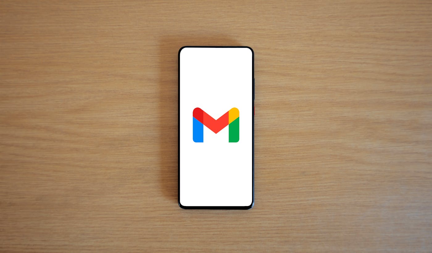 Smartphone screen showing the Gmail app logo