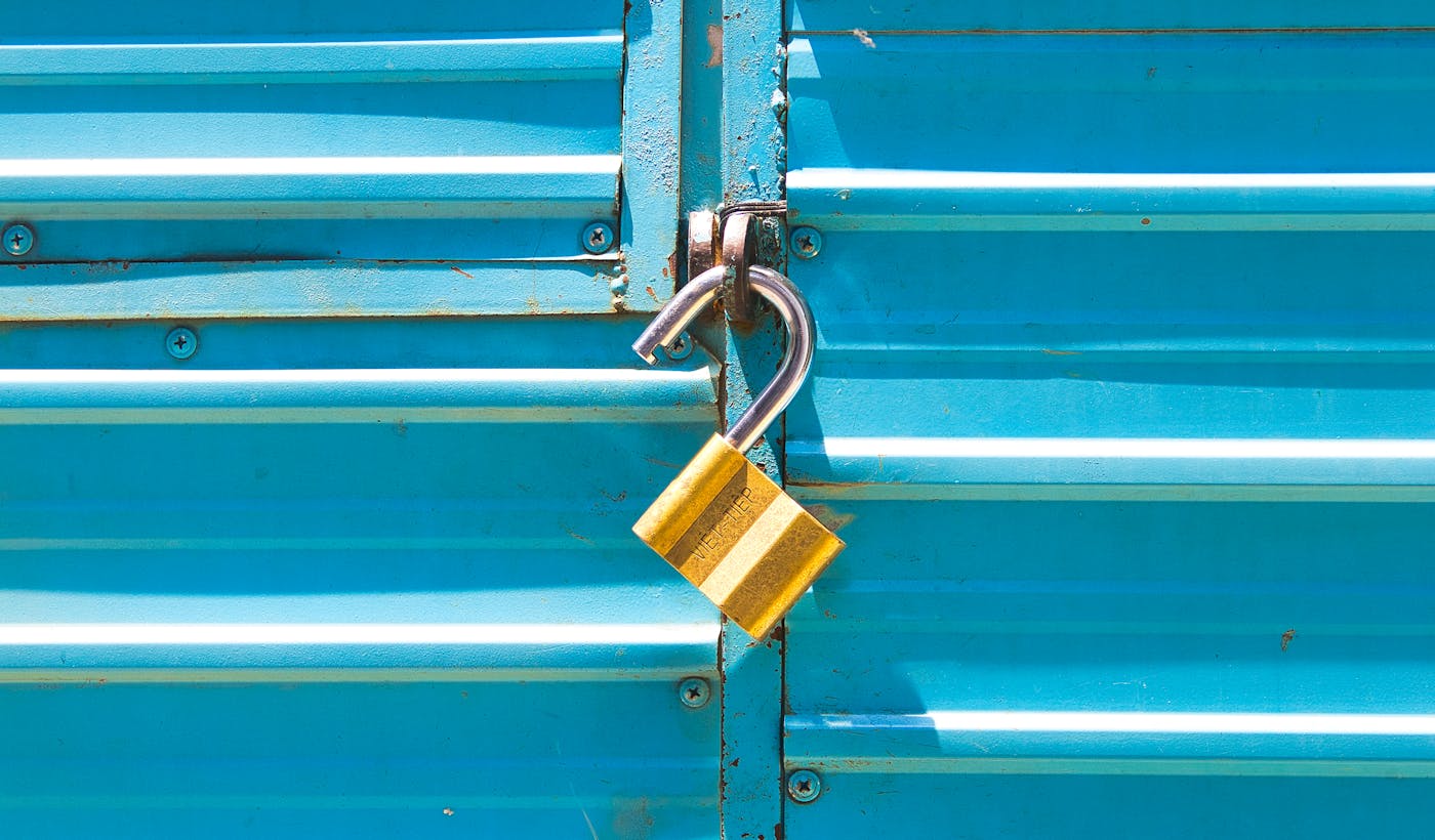 Close-up of a yellow padlock representing SSL and HTTPS security
